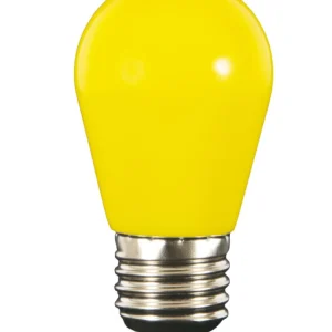 2 PIEZAS DE BOMBILLAS FOCOS LED MINI AMARILLO 1W 127V 1S14LEDE27VAM-2
