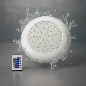 Luminaria Sumergible Multicolor plana  con control