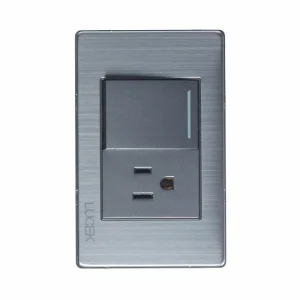 APAGADOR Y CONTACTO PLATA PLACA LUCEK PREMIUM BP07-M/P