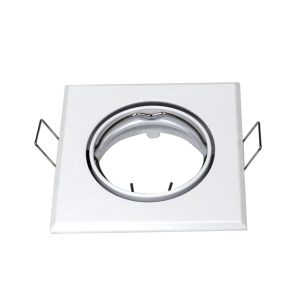 Bala Inyectada Cuadrada Escualizable Blanca GU10