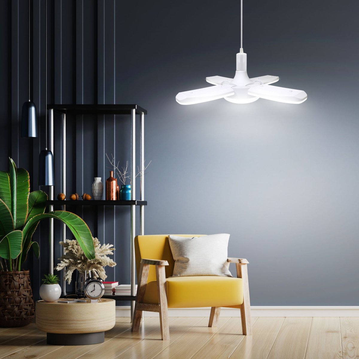 Bombillo Led 4 Aspas Escualizable 45w Luz Blanca - Imagen 4