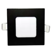 Luminaria Empotrar LED Circular Corte 105mm x 105mm 295lm 85-265v Negro 6W 65K ADHARA6W65KN