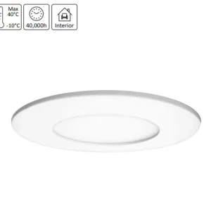 PANEL SLIM REDONDO DE 3W EMPOTRABLE LUZ CALIDA PARA PLAFON 90-277 VOLTS 3000K ADO-009