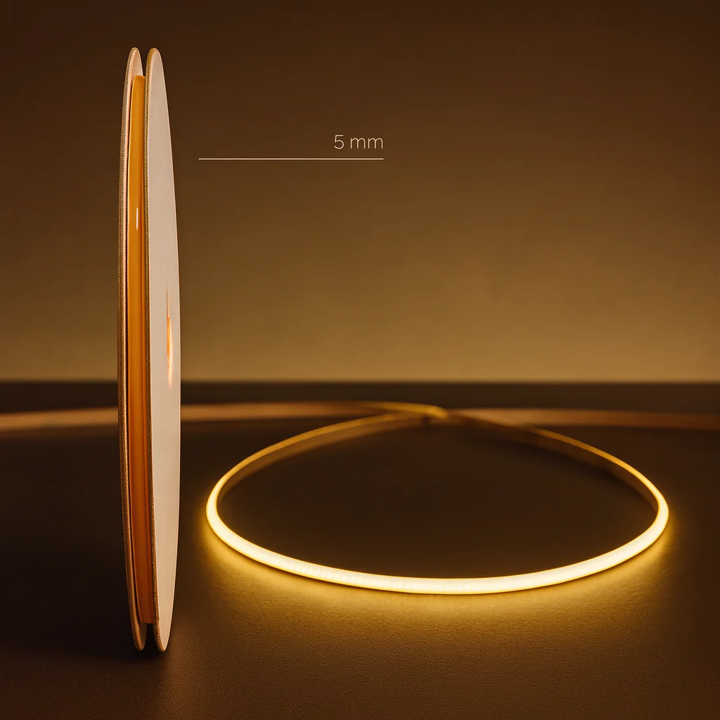 Cinta LED ultradelgada 5 mm para detalles y muebles X10M (24V, 9W) PREMIUM ASOMBRA