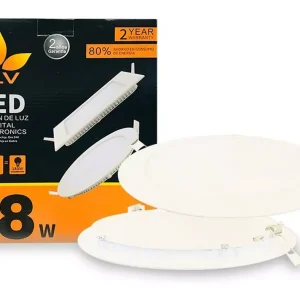 Panel Slim Redondo Empotrable Luz Fría 18W 85-265V 1640LM 65K MPD-018-01-SR