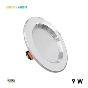 Spot Base Empotrable Panel LED Para Techo  Bote Foco Blanco Cálido 9W 127V 35K
