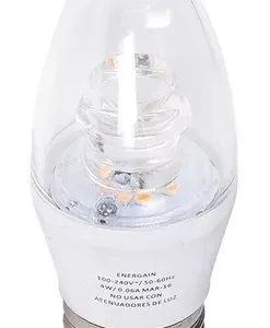 Foco Led Tipo Vela Luz Fría 4W 100-240V 425LM 60K E26/E27 EG-BC4W E-26-27 FRIO