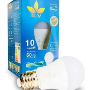 Foco LED A19 Blanco Frío 10W 127V 810LM 65K E26/E27