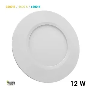 PANEL LED EMPOTRABLE REDONDO SLIM BLANCO NEUTRO 12W 100-240V 550LM 40K