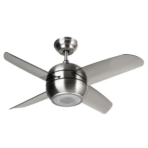 ABANICO SATINADO DUBAI 38" CON SONIDO INCLUYE BOCINA Y LED INTEGRADO BLUETOOTH