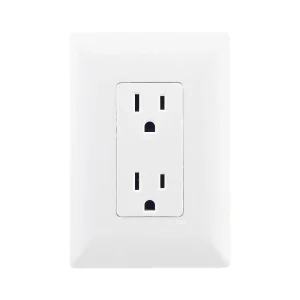 CONTACTO DUPLEX CON PLACA ALPHA BLANCO