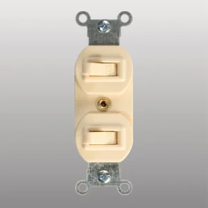 INTERRUPTOR DOBLE PARA PLACA MARFIL