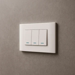 Interruptor triple Blanco Carpinter A11