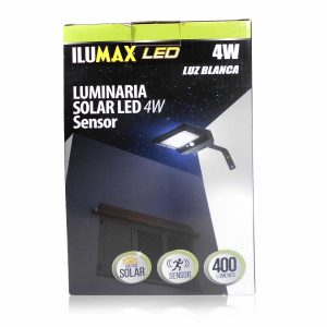 Luminaria Alumbrado Exterior Solar LED 4W Luz Blanca