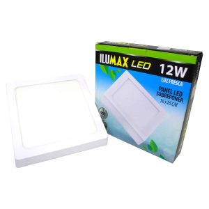 Panel LED 12W Sobreponer Cuadrado Luz Fresca 16cm
