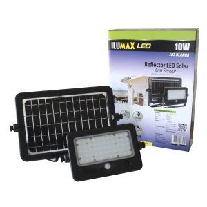 Reflector LED 10W Solar con Sensor de Movimiento Luz Blanca
