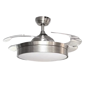 VENTILADOR SMART CON ILUMINACIÓN 42" ASPAS RETRACTIL MULTITEMPERATURA SATINADO WIFI MASTERFAN ROMA