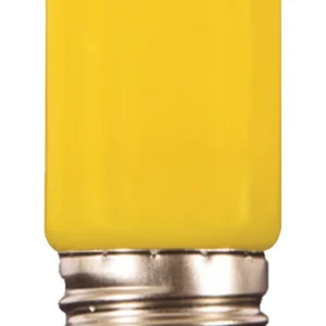 2 PIEZAS DE BOMBILLOS FOCOS LED MINI AMARILLO 1W 127V T30LEDE27TORPEDOAM