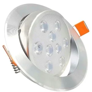 SPOT EMPOTRADO DE LED REDONDAPARA PAFLON 9W DIRIGIBLE (SATIN) LUZ FRIA