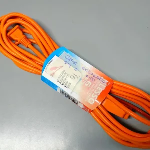 Extensión de 6 metros calibre 16 para uso rudo naranja