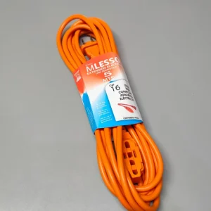 Extensión Uso Rudo 5 metros Calibre 16 Naranja