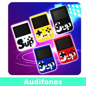 Consola con 400 juegos retro, recargables, conexión a tv