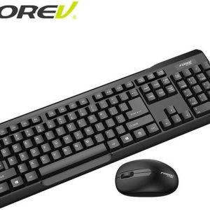 Mouse y teclado inalámbrico, negro, Forev 300