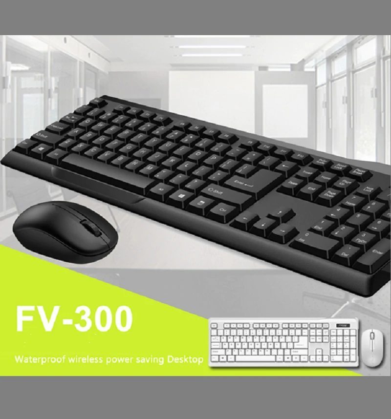 Mouse y teclado inalámbrico, negro, Forev 300 - Imagen 2