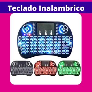 Mini Teclado luminoso, inalámbrico para Smart tv, tv box, computadoras