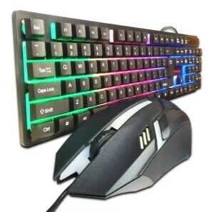 Teclado y mouse Gamer, luminosos, KR-6300tz